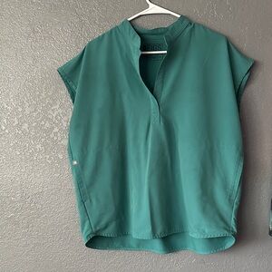 Figs Women's Aqua Blouse